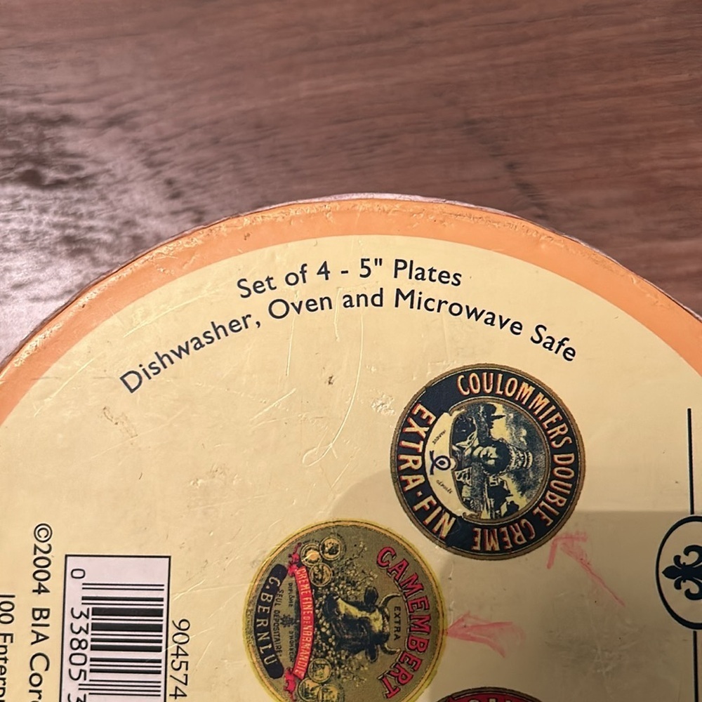 🔥🔥BIA Set of 4 Classic Camembert Canape Plates in the box - Picture 4 of 5